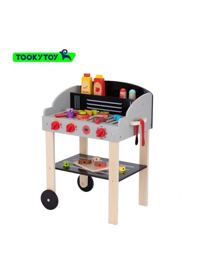 TOOKY TOY Children's Toys Play House Barbecue With Seasoning Food String Music Can Promote Simulation Kitchen Toys - Image 1